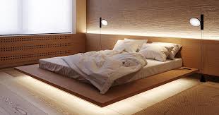 led lighting allows this bed to appear