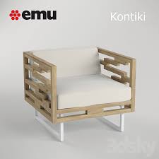 Kontiki Emu Arm Chair 3d Model