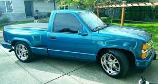 Bright Teal 1996 Chevy Truck Paint