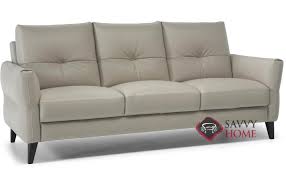 leale c094 leather stationary sofa by