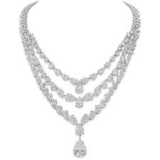 diamond necklace pear shaped jahan