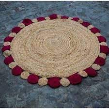 maroon brown jute braided rug