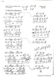 Algebra 1 Worksheets Easy Hard Science