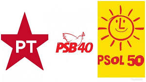 Resultado de imagem para PT,PSB E PSOL
