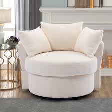 swivel accent barrel sofa chair with 3