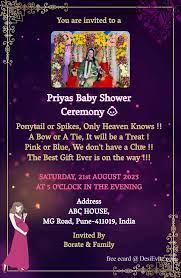 indian baby shower invitation card