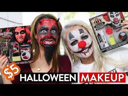 trying 5 halloween makeup kits you
