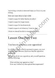 tips on writing a persuasive essay esl worksheet by audra 