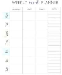 Excel Meal Planner Weekly Plan Template Planning Diet Sheet Menu Wee