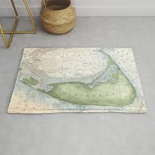 vine map of nantucket 1857 rug by