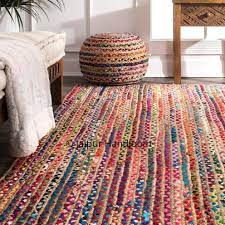 Across decades of american history, braided rugs, sometimes known as rag rugs. Braided Kitchen Floor Area Rugs Boho Chindi Rug Runner For Bedroom