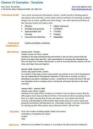 Home Cleaninge Resume For House Cleaning