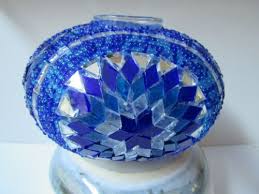 blue mosaic boho turkish handmade