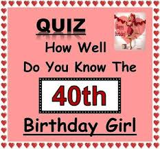 Ask them to recite something funny afterward! 30th Birthday Girl Quiz How Well Do You Know Her Fun Celebration Game 4 25 Picclick Uk