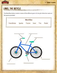 Weather is driven by heat, the rotation of the earth, and variations in the earth's surface. Label The Bicycle View Science Worksheet 1st Grade Sod
