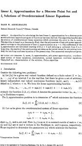 Linear L1 Approximation For A Discrete