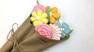 spring flower cookie bouquet