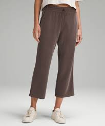 Lululemon Softstreme High-Rise Straight-Leg Cropped Pants - Brown - Size 4