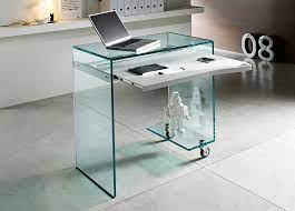 Tonelli Work Box Glass Desk Glass