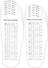 Shoes Measurement Chart For Printable Adult Men And Woman