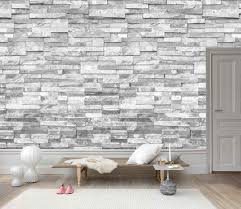 3d Stone Material Wallpaper Grey Wall
