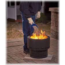 Ideal for flame genie fire pits Flame Genie Inferno Wood Pellet Fire Pit Black Fg 19 Best Buy