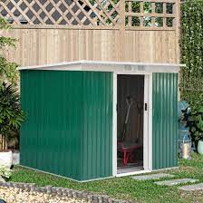 Outdoor Storage Shed With Sliding Door