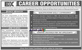 Must be acca or ca with expertise in quickbooks. Job Opportunities For Branch Manager How To Apply In Bank Of Khyber Lahore Karachi Pakistan Eligibility Mba Bba M Com Last Date 14 05 2015 Apply Online Now Sponsored By Daily Dawn Newspaper Adspk Pk