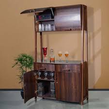 Double Door Bar Cabinet With Wall Unit
