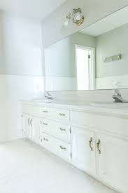 Placing a fixture on just one side of a mirror will create uneven illumination and make grooming. How To Easily Make A Bathroom Countertop Taller Noting Grace