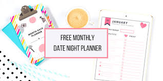 Free Monthly Date Night Planner Template For Download