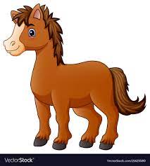 brown horse cartoon royalty free vector