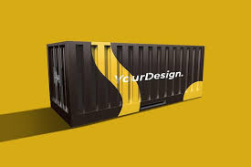 premium psd shipping container mockups