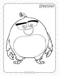 Angry Birds Bomb Coloring Pages