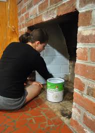 paint a brick fireplace