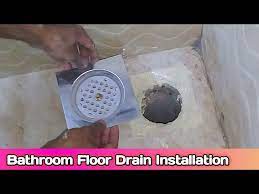 bathroom floor drain installation