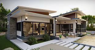 One-story Modern Style House With A large Mirror On The Line - My Home My  Zone gambar png