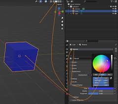 the color of an object in blender
