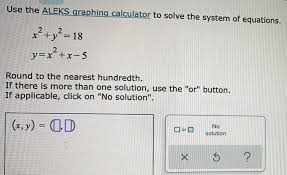 Use The Aleks Graphing Calculator To
