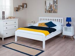 silentnight hayes white wooden bed at