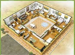 Hacienda Courtyard House Plans House