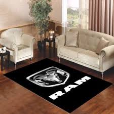 dodge ram truck logo living room carpet