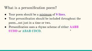 personification poem directions you