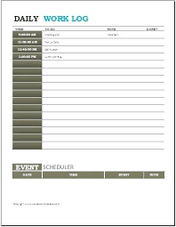 Job Search Diary Template Work Journal Excel General Daily Activity