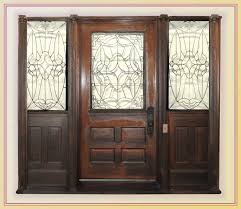 Oak Beveled Glass Entrance Wooden