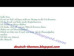 For a close friend or relative, you will address them as ,, du and the first name. Video A1 Deutsch Test Brief Schreiben