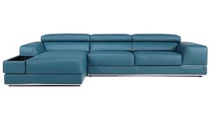 encore dark teal leather sofa right chaise