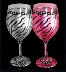 bling bling wine glasses set of 2