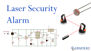 laser security alarm circuit