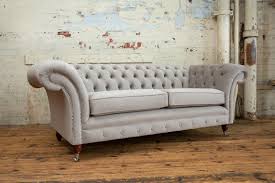 Grey Velvet Chesterfield Sofa British